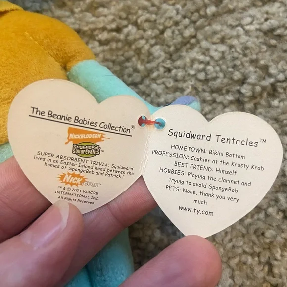 *Rare* Ty Beanie BabiesSquidward Tentacles